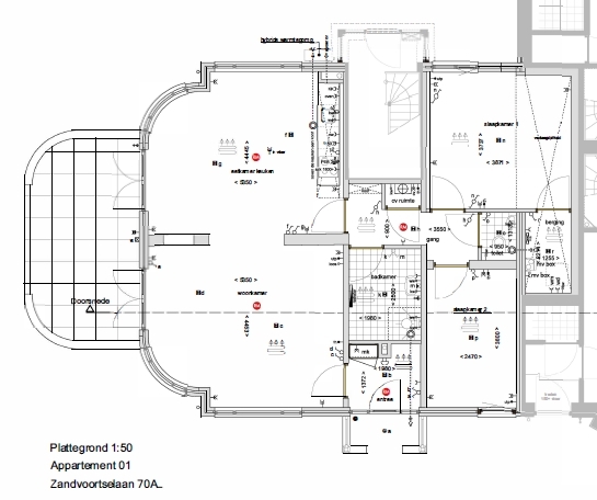 Verkooptekeningen appartement 1