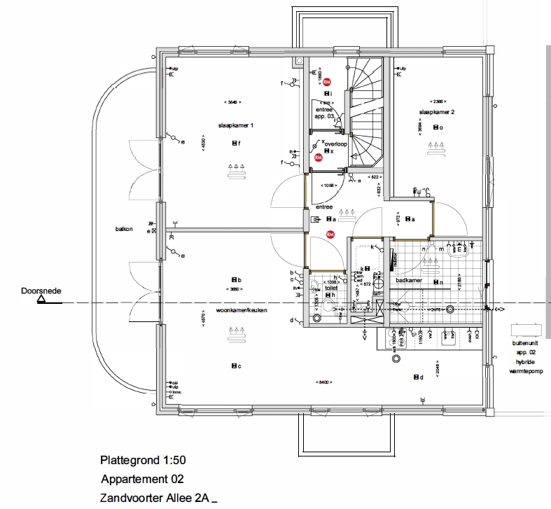 Verkooptekeningen appartement 2