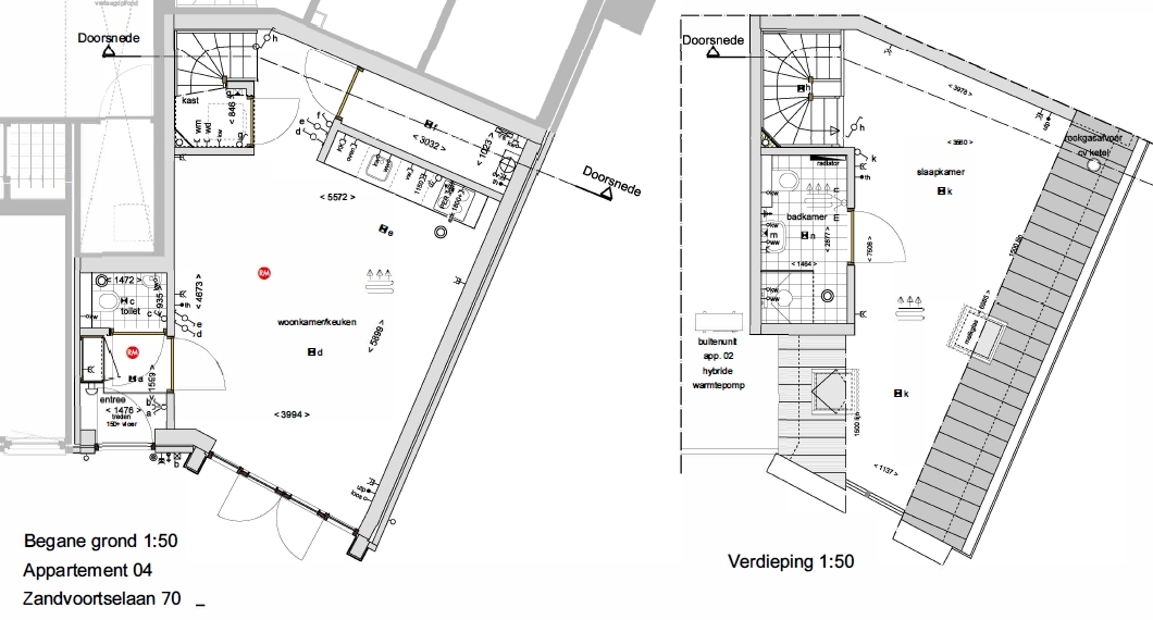 Verkooptekeningen woning 1