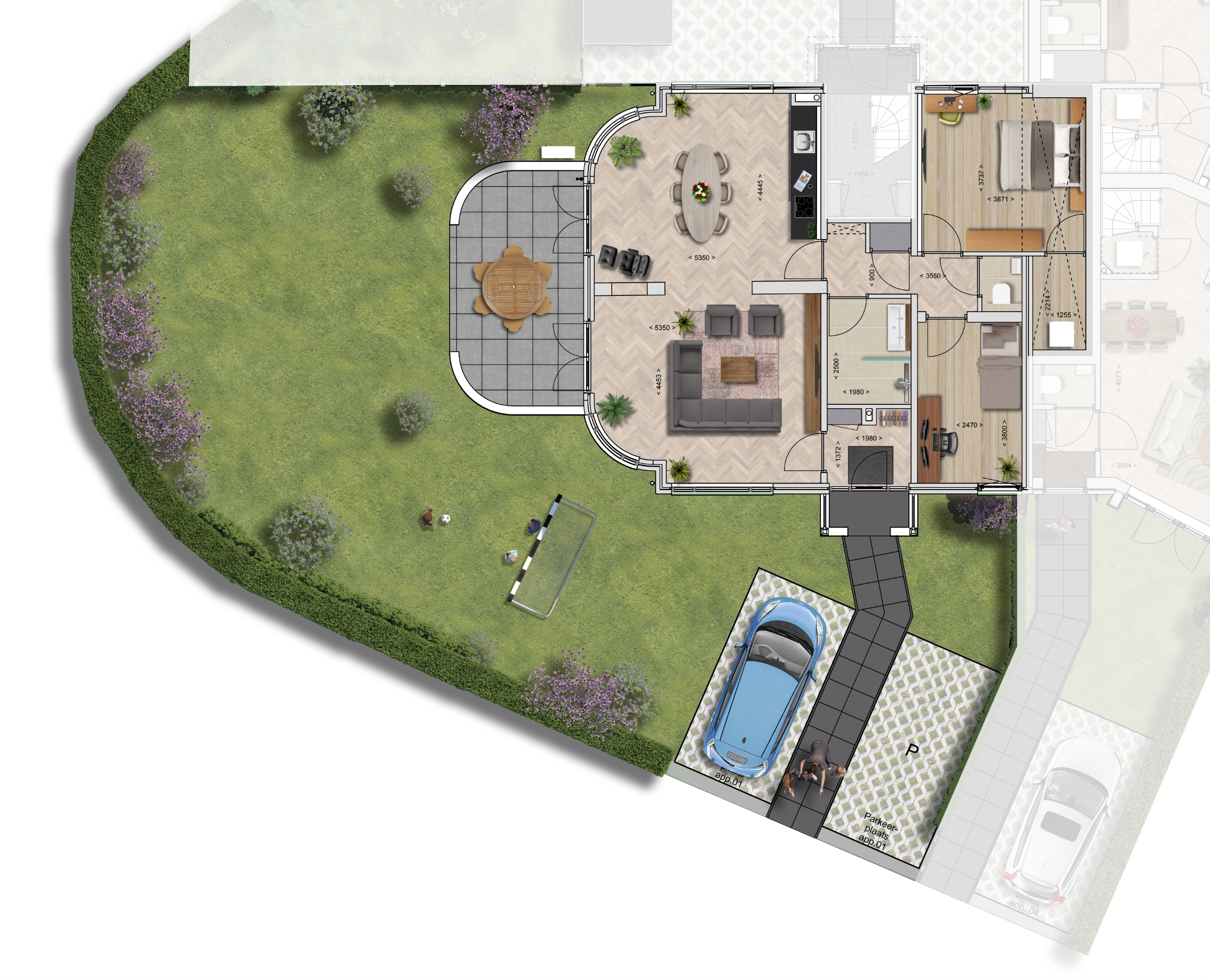 Tekening appartement 1