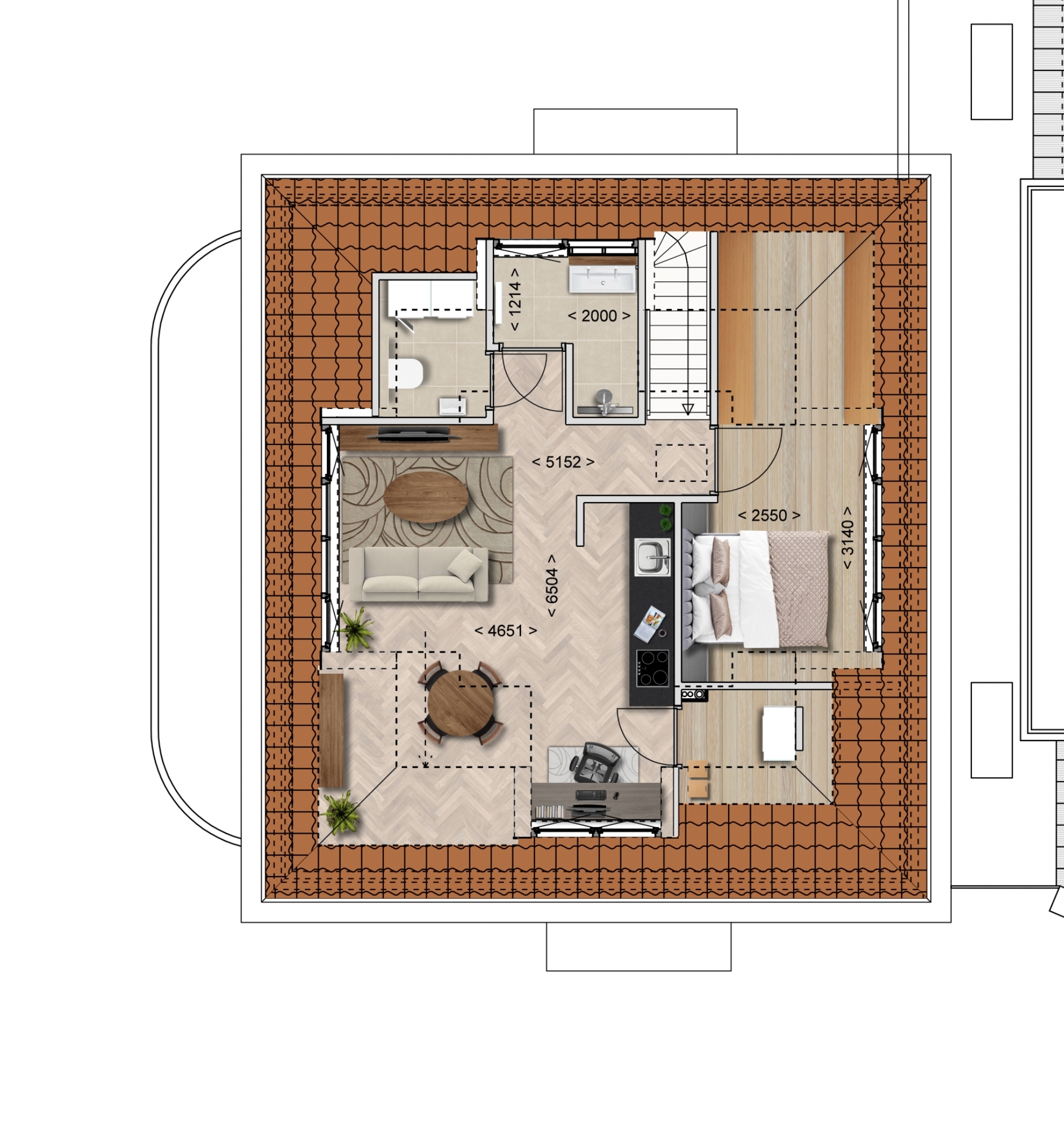 Tekening appartement 3